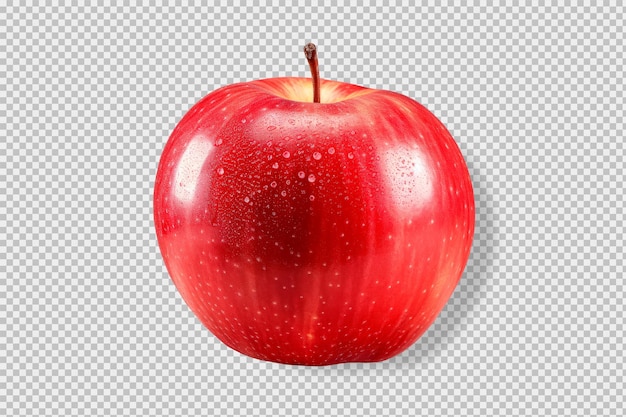 Gratis PSD rode verse appel geïsoleerd op een transparante achtergrond