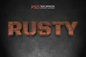 Gratis PSD roestig tekststijleffect