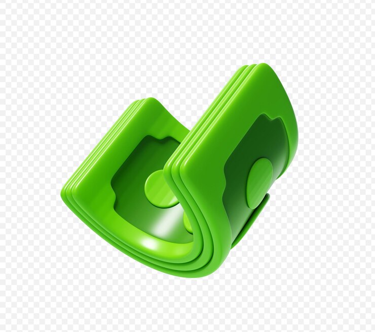 PSD Gratis rolled money bill icon 3d illustration