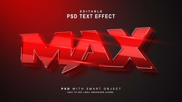 Gratis PSD rood max. teksteffect