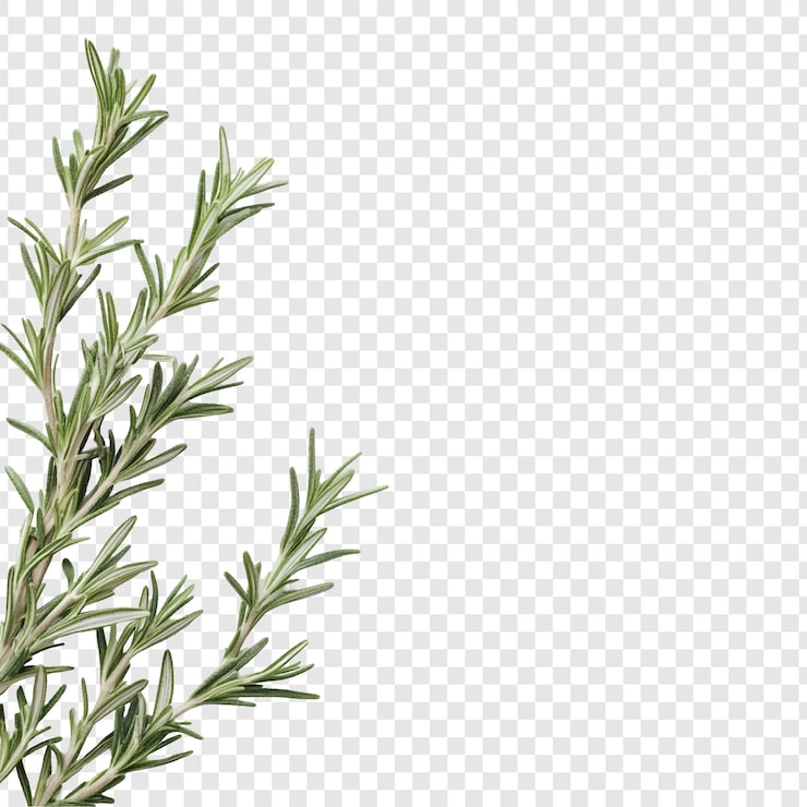 PSD gratuito rosemary frescas ramas de hierba culinaria planta aromática