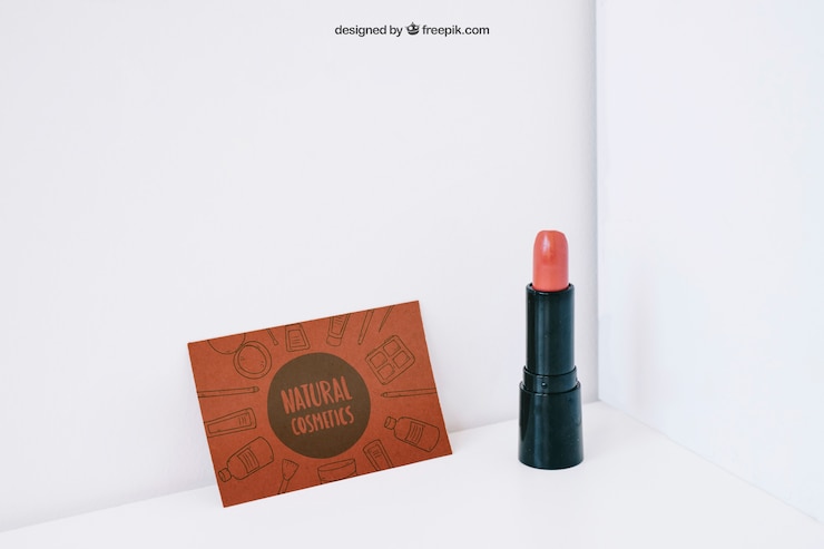 PSD gratuito rossetto e carta