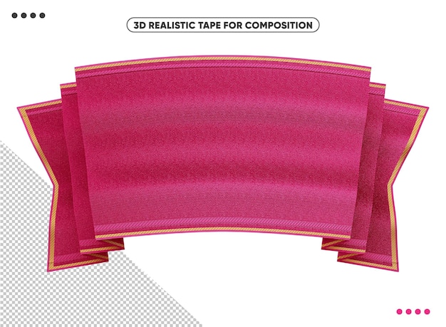 Roze 3d-realistisch lint