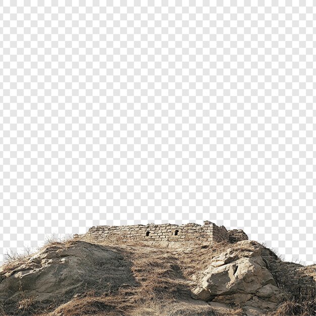 Las ruinas de la antigua fortaleza en la cima de una colina dan un vistazo a la historia