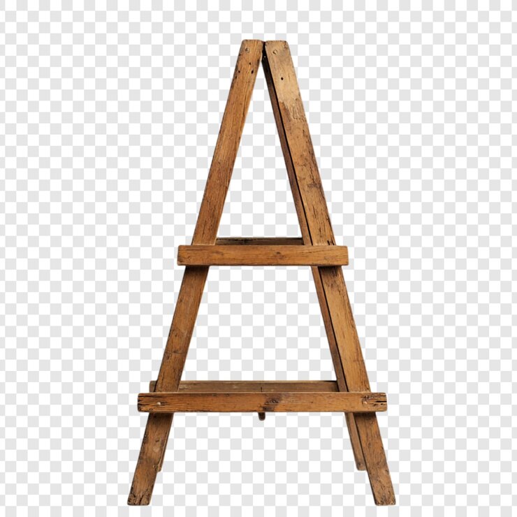 PSD Gratis rustic wooden display stand a charming twotiered aframe shelf