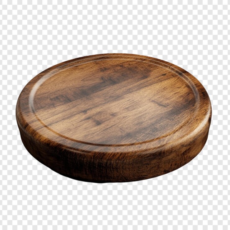 PSD Gratis rustic wooden round cutting board