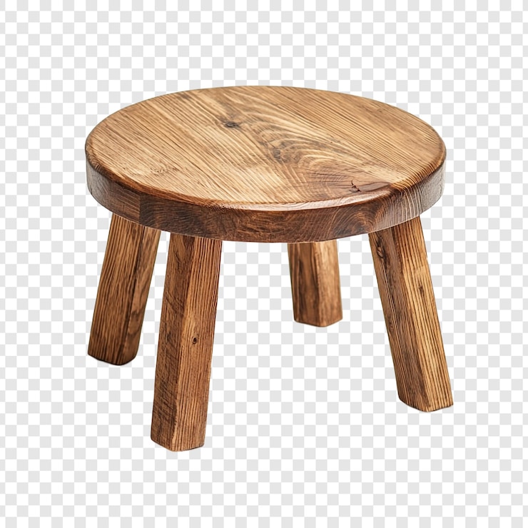 PSD Gratis rustic wooden stool a simple charming and functional threelegged seat
