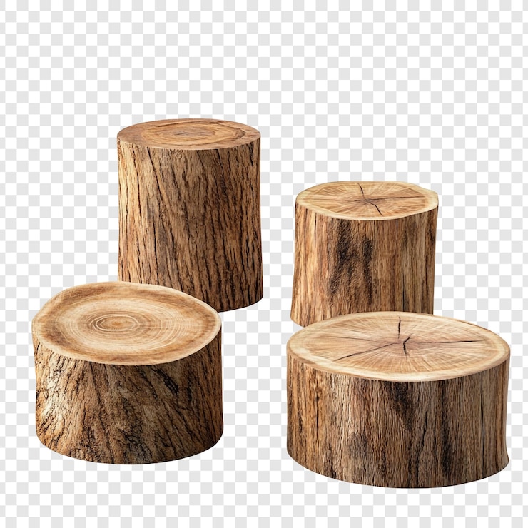 PSD Gratis rustic wooden stump display natural elegance