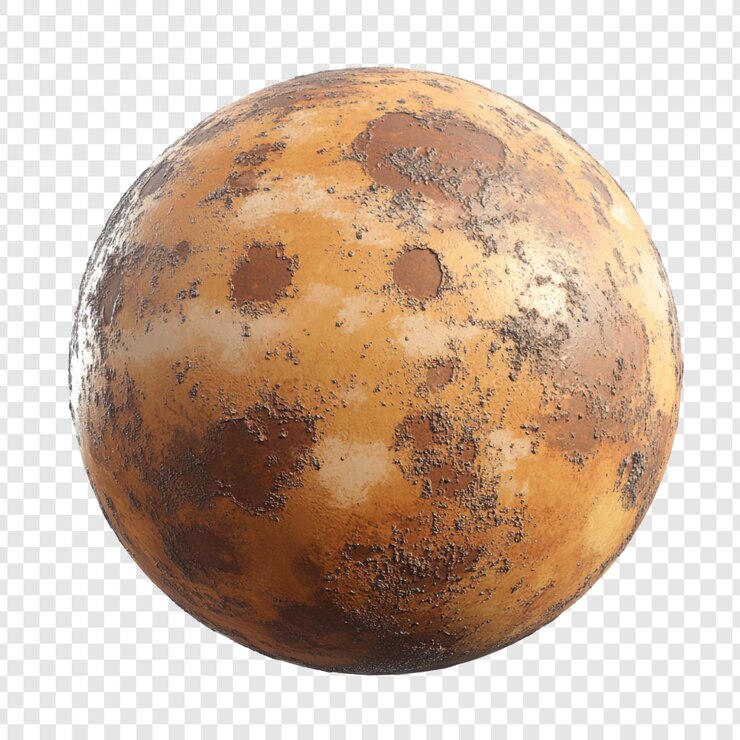 PSD Gratis rusty planet a 3d render of a weathered celestial body