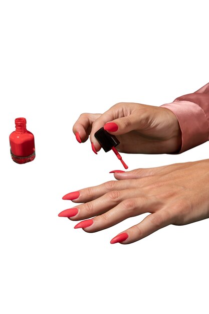 Rutina de cuidado de uñas aislada