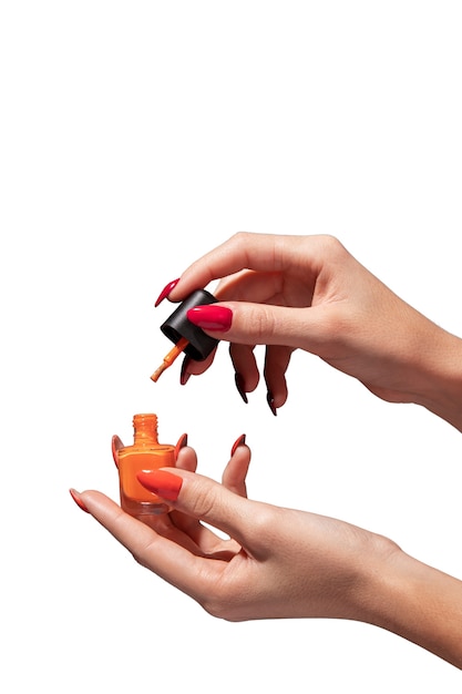 Rutina de cuidado de uñas aislada