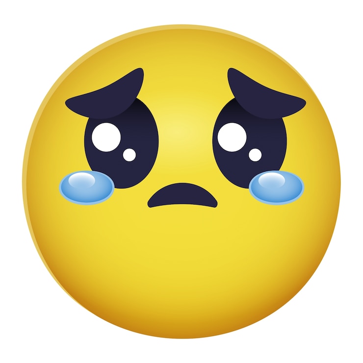 PSD gratuito sad emoji symbol illustration