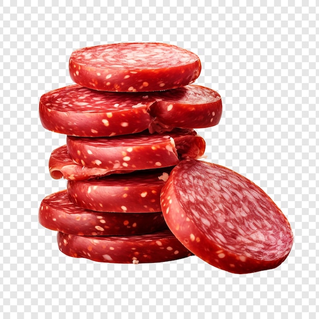 Salami aislado sobre fondo transparente