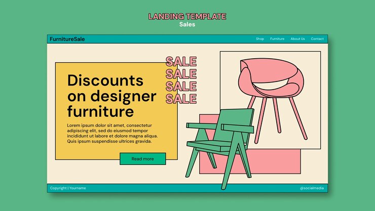 PSD Gratis sales template design