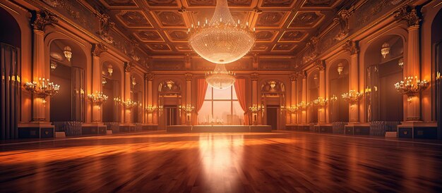 Salón de baile clásico para ceremonia de entrega de premios IA generativa