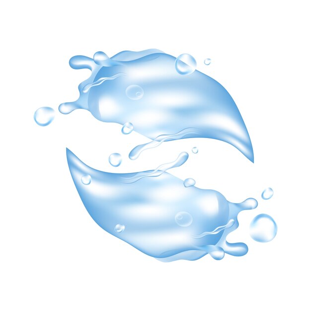 Salpicaduras de agua aisladas