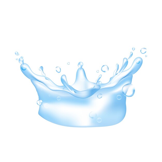 Salpicaduras de agua aislado