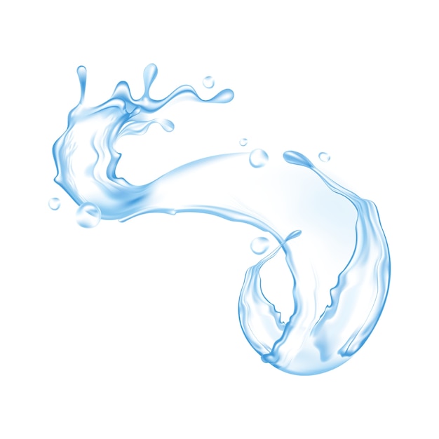 Salpicaduras de agua aislado