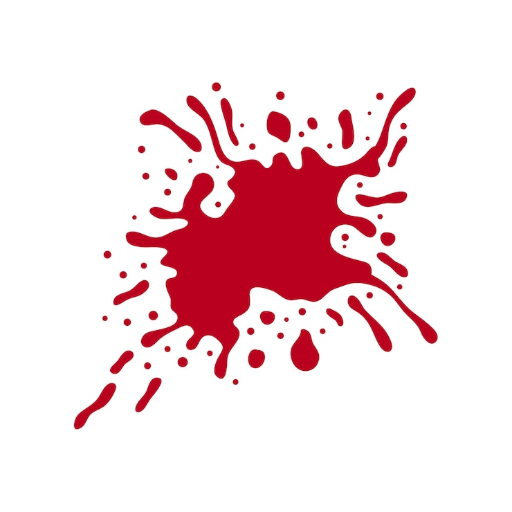 PSD gratuito salpicaduras de sangre roja