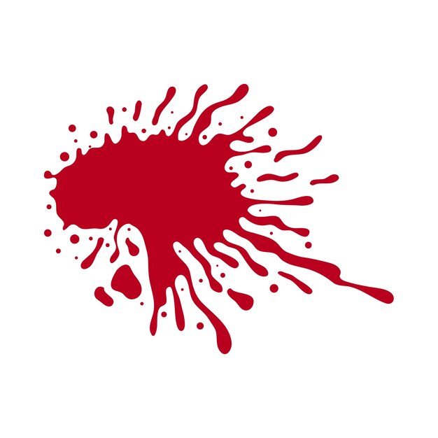 Salpicaduras de sangre roja