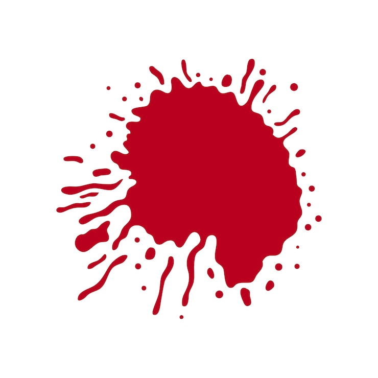 PSD gratuito salpicaduras de sangre roja
