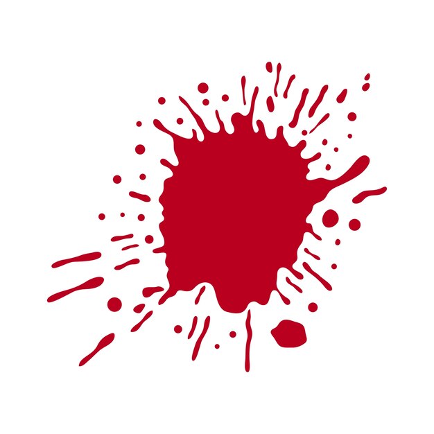 Salpicaduras de sangre roja
