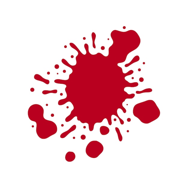 Salpicaduras de sangre roja