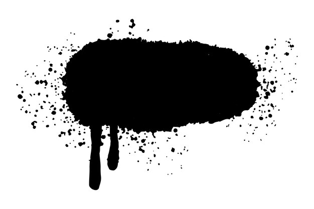 Un salto de pintura de graffiti negro