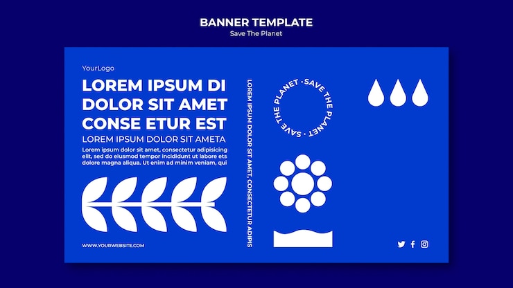 PSD gratuito salva il banner del modello del pianeta