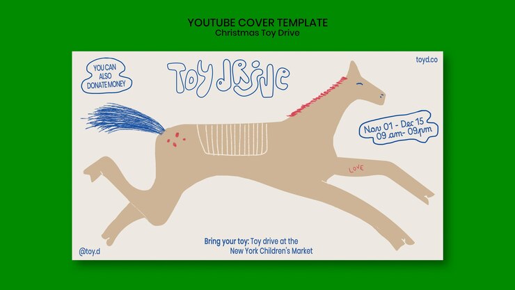 PSD Gratis sampul youtube perayaan natal