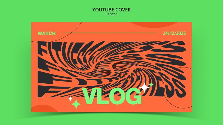 PSD Gratis sampul youtube perjalanan kebugaran