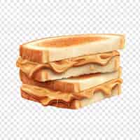 PSD gratuito sándwich de mantequilla de maní aislado sobre fondo transparente