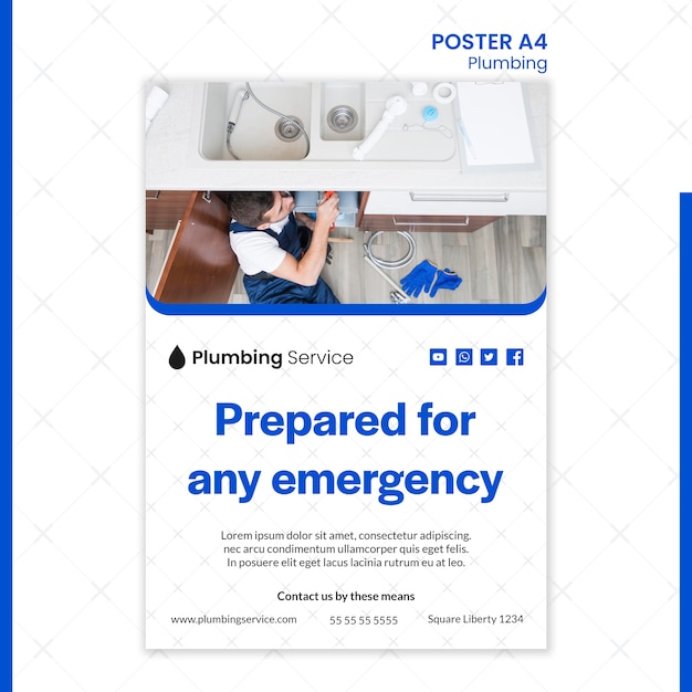 Gratis PSD sanitair voor een noodposter