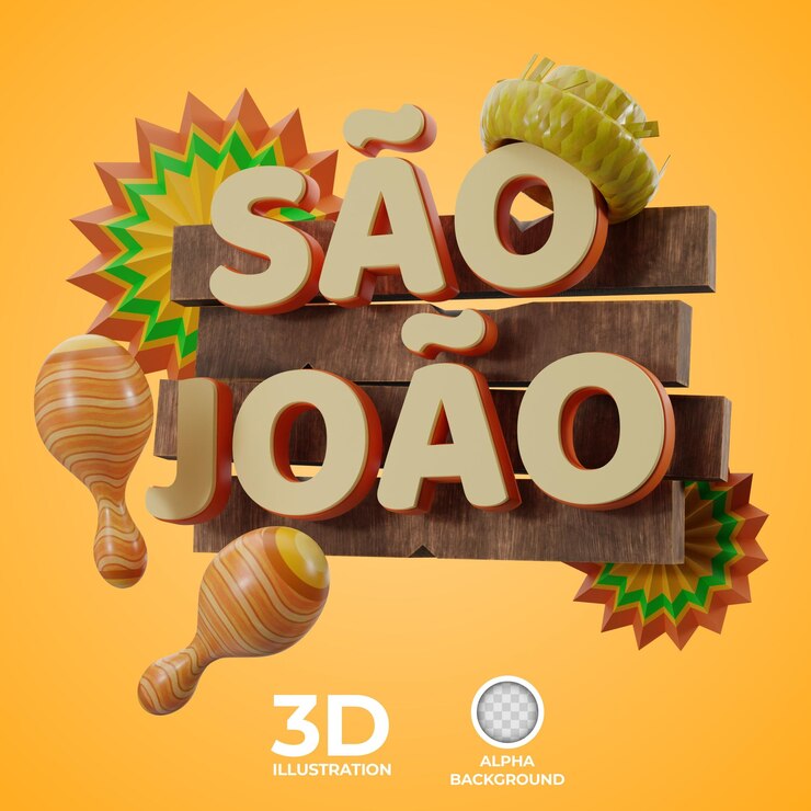 PSD Gratis sao joao with maracas 3d illustration