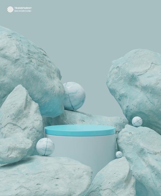 Scenario del podio 3D per la visualizzazione del prodotto