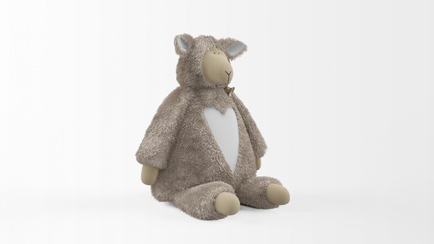 schattige teddybeer geïsoleerd op wit