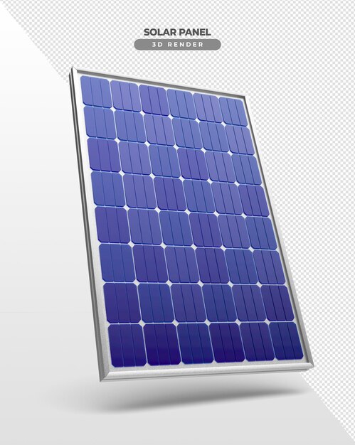 Schede di energia solare in rendering 3d realistico