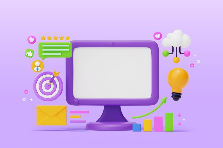 PSD gratuito schermo del dispositivo vuoto di marketing