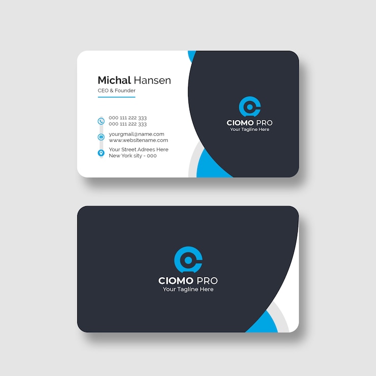 Gratis PSD schone professionele visitekaartjesjabloon