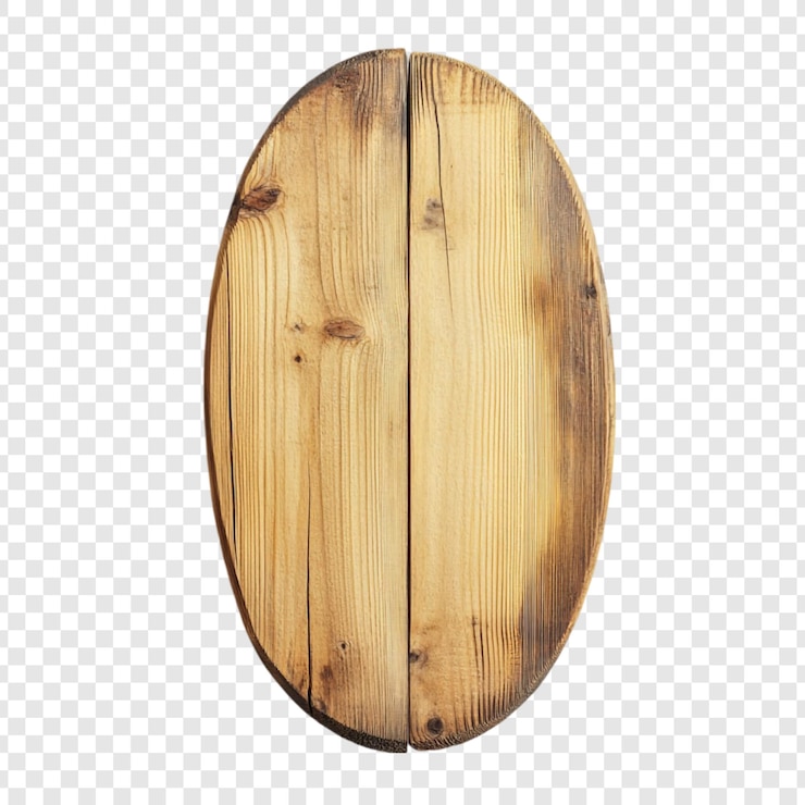 PSD gratuito segno ovale in legno fascino rustico e consistenza naturale
