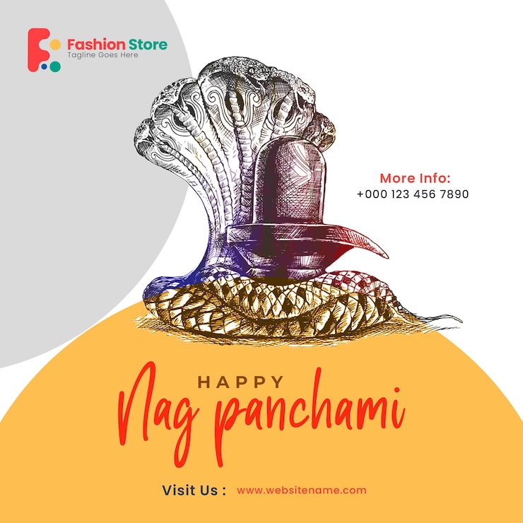 PSD Gratis selamat hari shivratri - subh nag panchami - templat selebaran poster media sosial mahashivaratri.