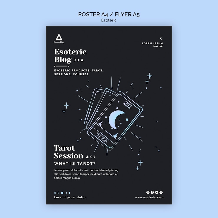 PSD Gratis selebaran untuk blog esoterik