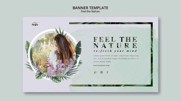 Senti il design del banner natura