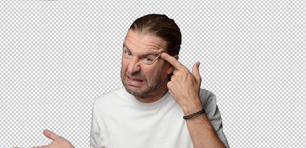 sentirse confundido y desconcertado mostrando que está loco loco o fuera de su mente