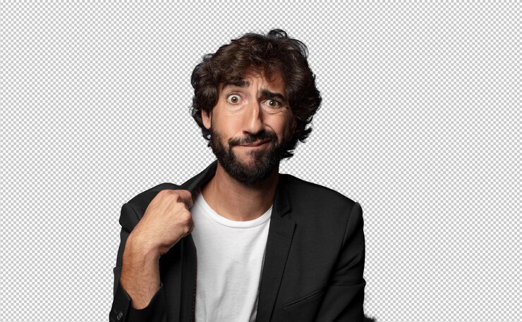 PSD gratuito sentirse estresado ansioso cansado y frustrado tirando del cuello de la camisa pareciendo frustrado con el problema