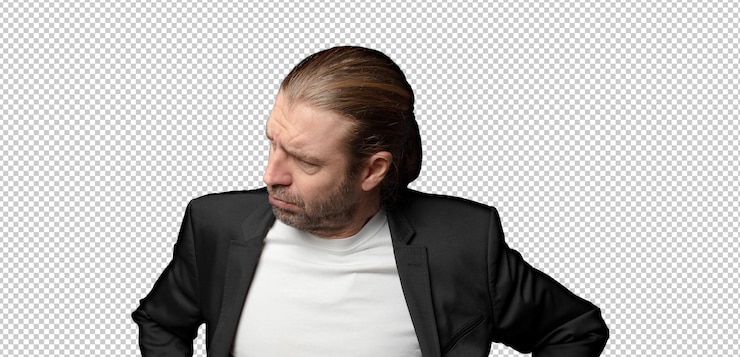 PSD gratuito sentirse triste y estresado molesto debido a una mala sorpresa con una mirada negativa y ansiosa