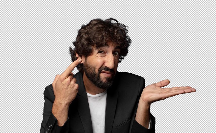 PSD gratuito sentirsi confusi e perplessi dimostrando che sei pazzo pazzo o fuori di testa