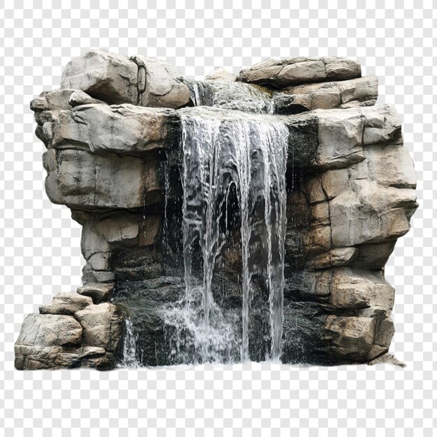 La serena cascada que cae en cascada sobre las rocas de RoughHewn