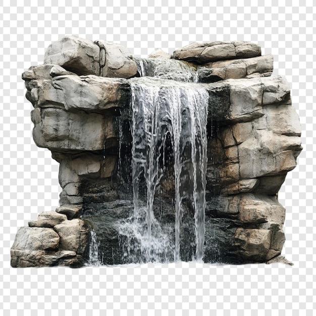 La serena cascada que cae en cascada sobre las rocas de RoughHewn