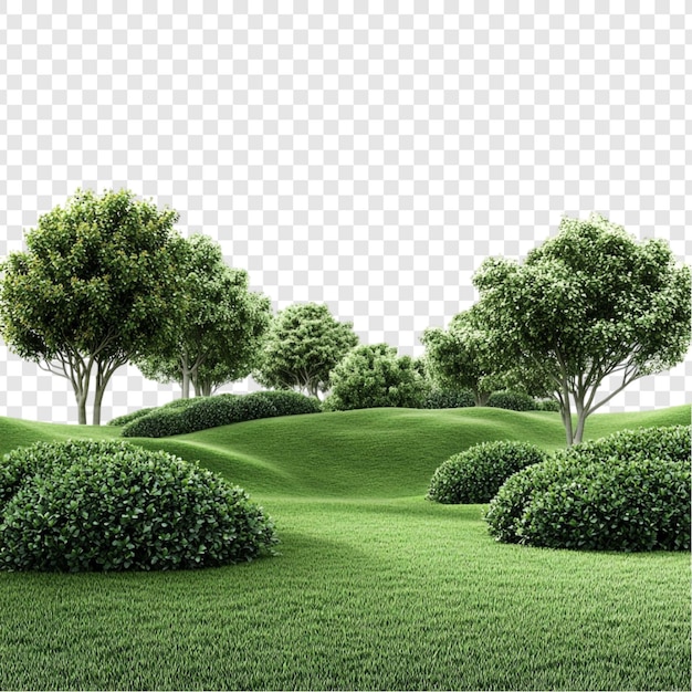 Serene groene landschap weelderige weiden glooiende heuvels en majestueuze bomen